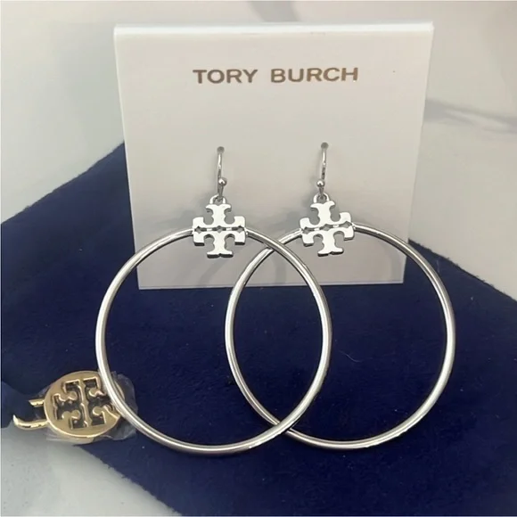 Tory Burch stacked-T Hoop - Picture 2 of 12